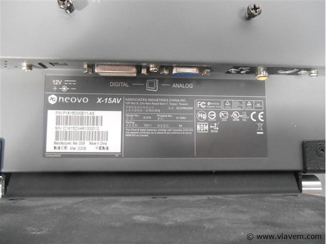 Neovo x-15av bewakings monitor - afbeelding 2 van  2