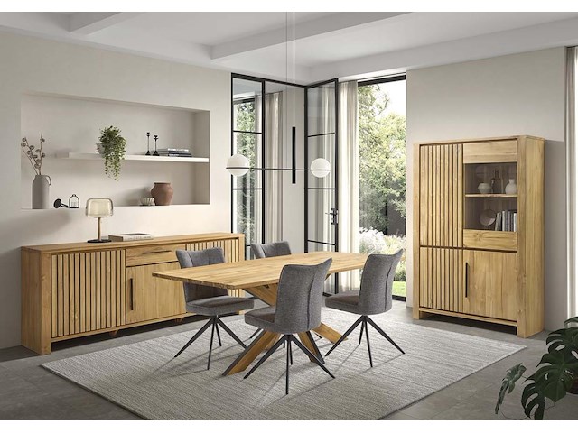 Nepal rechthoekige tafel 200 cm met sterpoot in massief hout - afbeelding 3 van  3