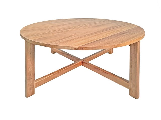 Nepal salontafel 90 cm in massief hout - afbeelding 2 van  2