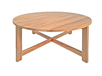 Nepal salontafel 90 cm in massief hout - afbeelding 2 van  2