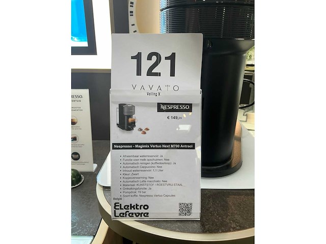 Nespresso magimix vertuo next m700 antraci koffiemachine - afbeelding 5 van  5