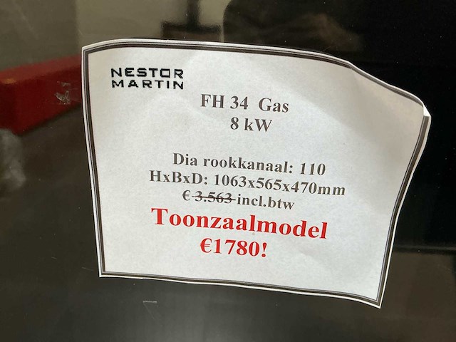 Nestor martin fh 34 gas open verbranding gaskachel - afbeelding 4 van  6