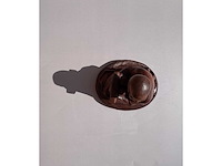 Netsuke - japanese wood sculpture of luohan monk - afbeelding 6 van  18