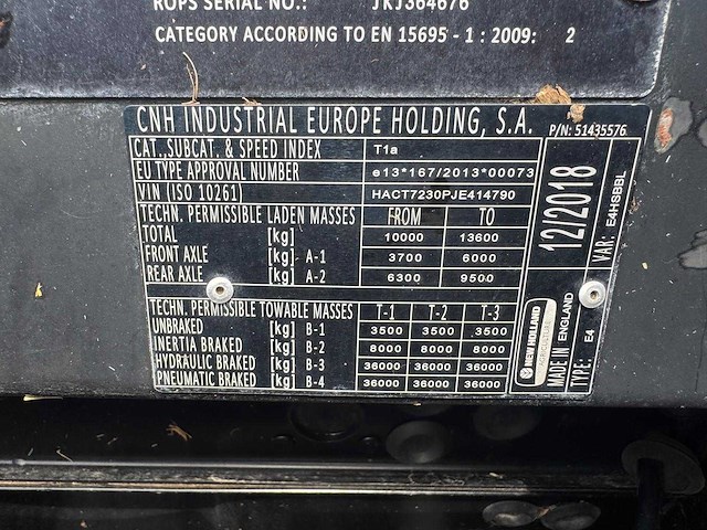 New holland - t7.230 - 4-wheel drive tractor - 2019 - afbeelding 8 van  15