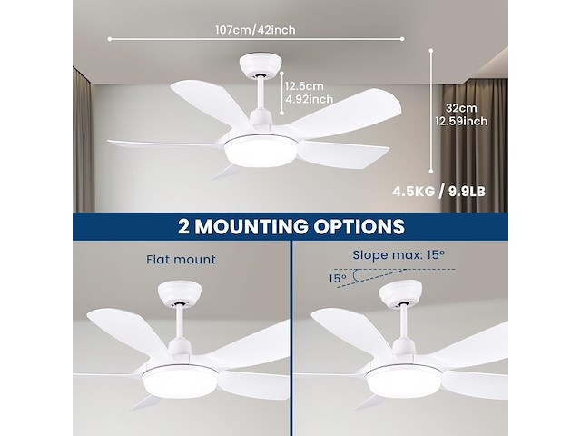 Newday plafondventilator (106 cm) - afbeelding 2 van  4