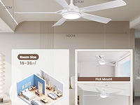 Newday plafondventilator (142 cm) - afbeelding 2 van  6