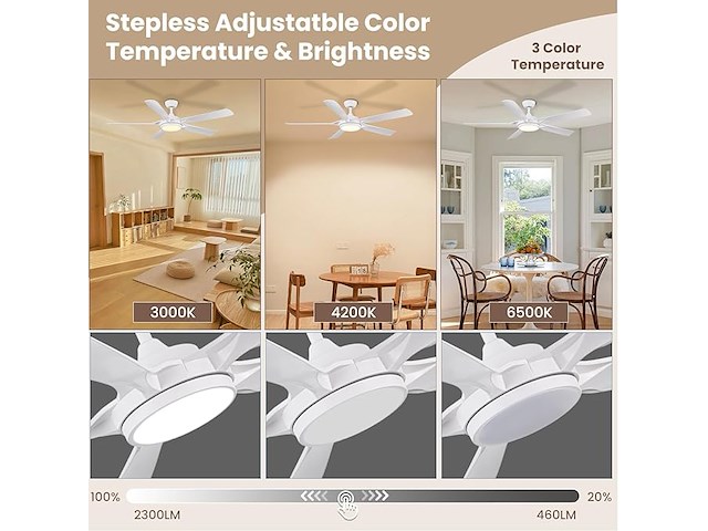 Newday plafondventilator (142 cm) - afbeelding 4 van  6