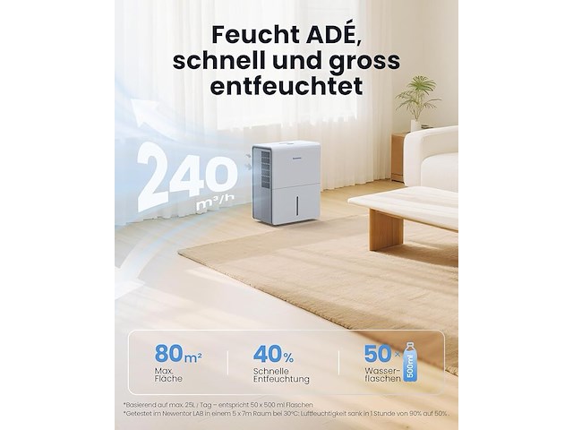 Newentor 25 l/24 uur luchtontvochtiger - afbeelding 3 van  3