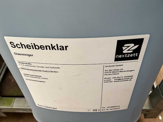 Nextzett inhoud 25 liter glasreiniger - afbeelding 2 van  2