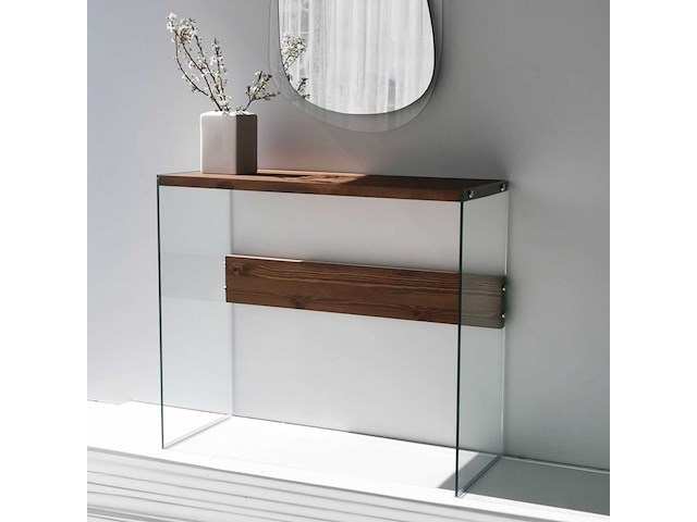 Niagara dressoir | gehard glas | walnoot - afbeelding 4 van  7