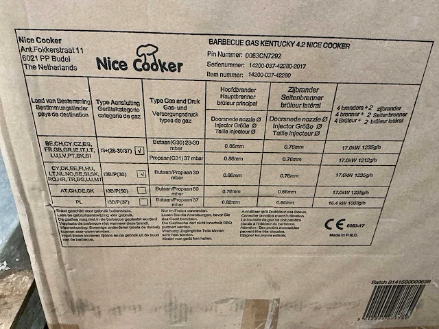 Nice cooker kentucky 4.2 gas bbq - afbeelding 6 van  11