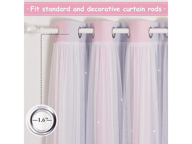 Nicetown gordijnen voor meisjeskamer - afbeelding 4 van  5