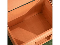 Niche pour chien chat en bois sur pied chenil toit ouvrant bitumé pin massif (x2) - afbeelding 9 van  10