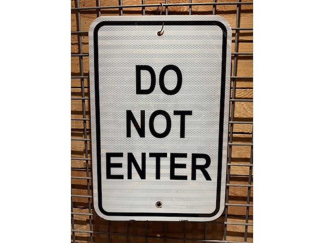 "niet betreden" verkeersbord - decoratief object - afbeelding 1 van  2