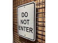 "niet betreden" verkeersbord - decoratief object - afbeelding 2 van  2