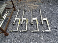 Niet bij elkaar passende aluminium steigers met rek (zie detail) - afbeelding 5 van  7