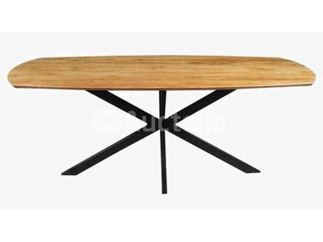 Nieuw tafeldeens massief hout 180x90x3cm hoogte 77cm - afbeelding 2 van  2