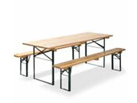 Nieuwe 2x bierbanksets premium met tafel 70 breed (1 tafel + 2 banken)