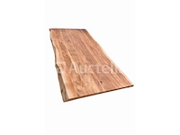 Nieuwe acacia massief houten tafel natuurlijke randen 220x100x5cm hoogte 77cm - afbeelding 1 van  3