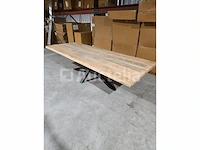 Nieuwe eettafel 300 cm onregelmatige randen in mangohout - afbeelding 2 van  3