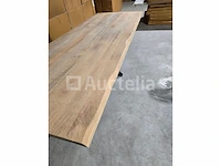 Nieuwe eettafel 300 cm onregelmatige randen in mangohout - afbeelding 3 van  3