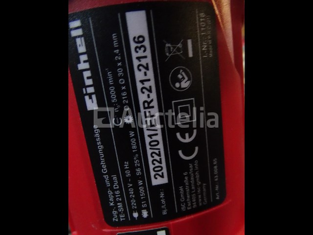 Nieuwe einhell te-sm 216 dubbele radiale verstekzaag (maar zie de opmerkingen) - afbeelding 3 van  7