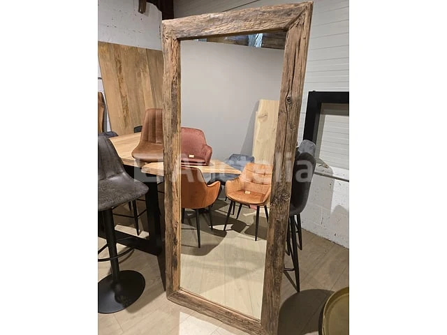 Nieuwe gerecycled houten spiegel 180x85x8cm - afbeelding 1 van  1