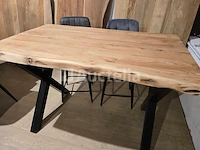 Nieuwe hoge tafel acacia 160 cm voet x - afbeelding 2 van  2