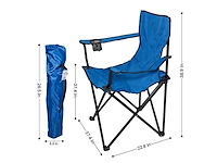 Nieuwe kampeerstoel campingstoel opvouwbaar 2 stuk in draagtas - afbeelding 2 van  4