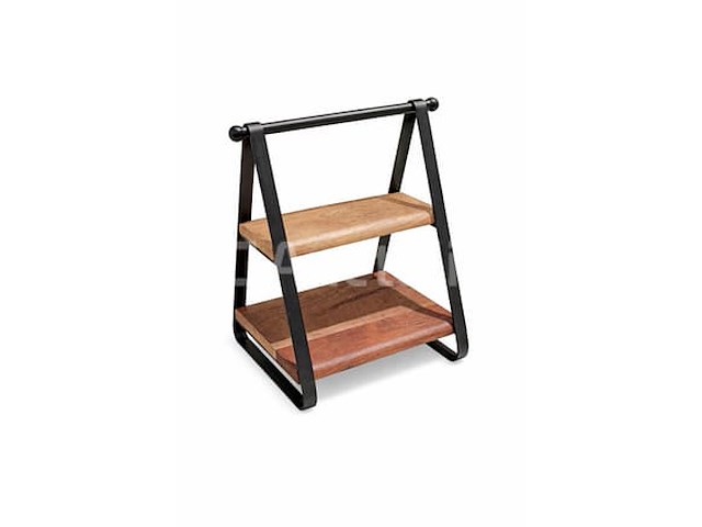 Nieuwe massief houten en metalen plank 35x27x46cm - afbeelding 1 van  1