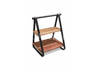 Nieuwe massief houten en metalen plank 35x27x46cm - afbeelding 1 van  1