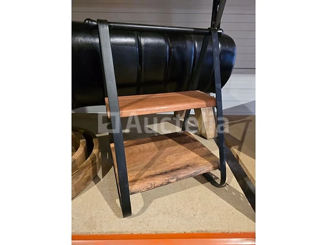 Nieuwe massief houten en metalen plank 35x27x46cm - afbeelding 1 van  1