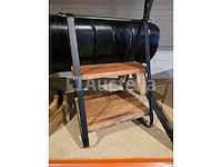 Nieuwe massief houten en metalen plank 35x27x46cm - afbeelding 1 van  1