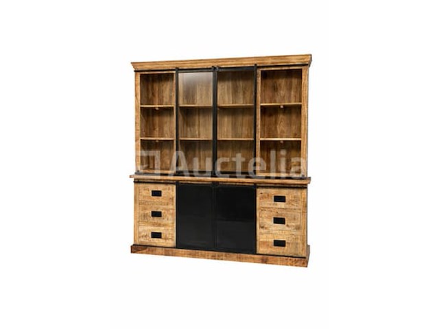 Nieuwe massief houten servieskast 200x45x220cm - afbeelding 1 van  1