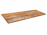 Nieuwe massief houten tafel 260x100x6cm hoogte 77cm trevor - afbeelding 2 van  2