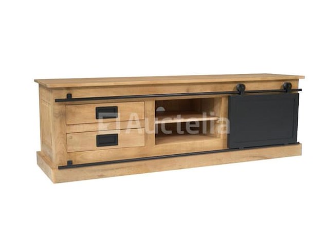 Nieuwe massief houten tv-standaard 150x45x50cm - afbeelding 2 van  2