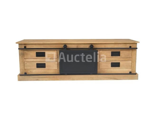 Nieuwe massief houten tv-standaard 150x45x50cm - afbeelding 2 van  2