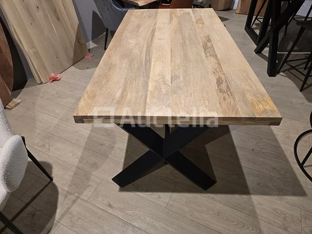 Nieuwe massieve mangohouten tafel 180x100x6cm hoogte 77cm ft x x - afbeelding 1 van  2