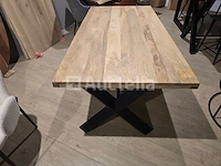 Nieuwe massieve mangohouten tafel 200x100x6 cm hoogte 77 cm ft x x - afbeelding 1 van  2