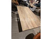 Nieuwe massieve mangohouten tafel 220x100x6cm hoogte 77cm - afbeelding 1 van  2
