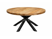 Nieuwe ronde massief houten tafel 120x6cmx77cm hoogte 77cm - afbeelding 1 van  1