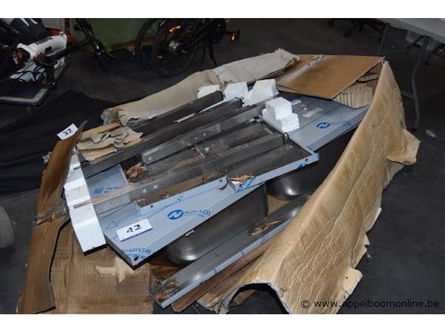 Nieuwe rvs spoeltafel vv 2 spoelbakken - afbeelding 1 van  2