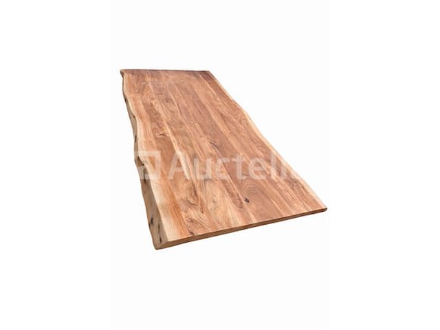 Nieuwe tafel acacia massief hout natuurlijke randen 280x100x5cm hoogte 77cm - afbeelding 3 van  3