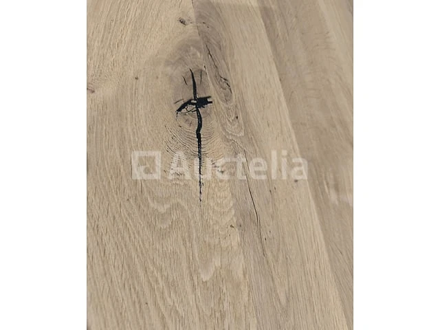 Nieuwe tafel, massief hout eikenhout en zwarte epoxy, 160x100x3,8 cm, hoogte 77 cm - afbeelding 4 van  4