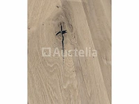Nieuwe tafel, massief hout eikenhout en zwarte epoxy, 160x100x3,8 cm, hoogte 77 cm - afbeelding 4 van  4