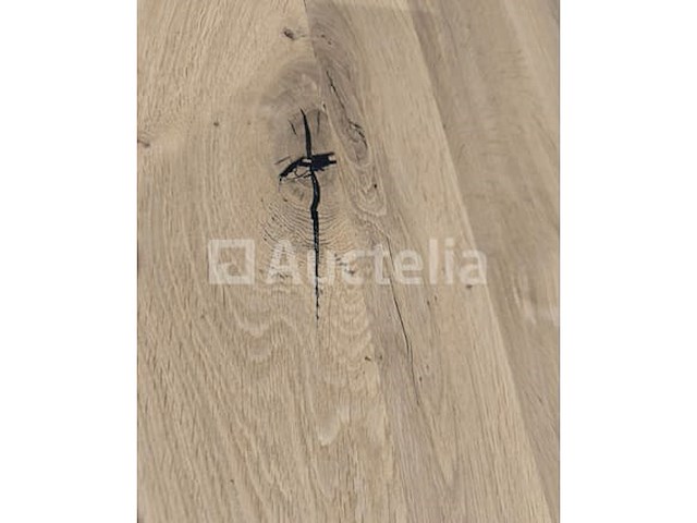 Nieuwe tafel van massief hout eikenhout en zwarte epoxy 180x100x3,8 cm hoogte 77 cm - afbeelding 3 van  3