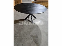 Nieuwe zwarte massief houten tafel 150x3cm hoogte 77cm - afbeelding 3 van  3