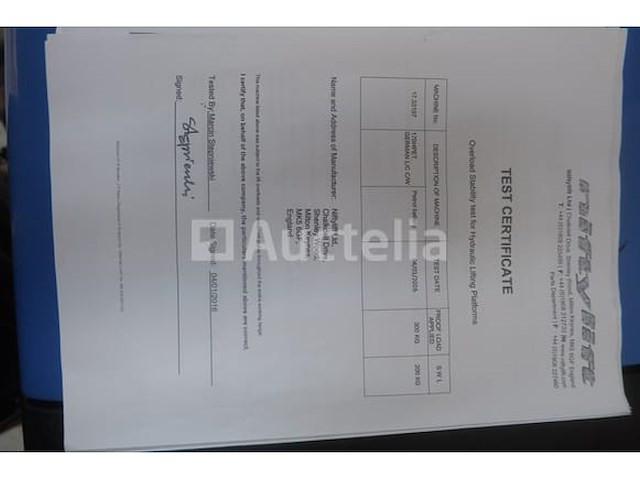 Niftylift luchtwerkplatform beperkt (ref: v1) (vin : sln170hpefm033107(01)) - afbeelding 43 van  48