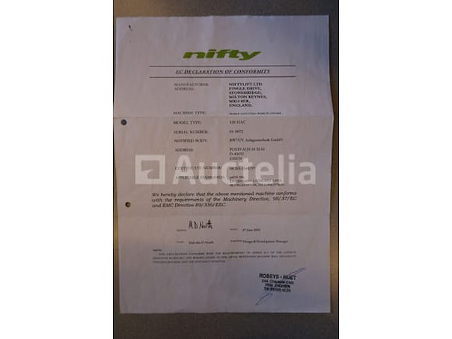 Niftylift n120h boomlift trailer - afbeelding 14 van  23