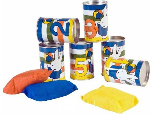 Nijntje blikjes gooien - afbeelding 1 van  6